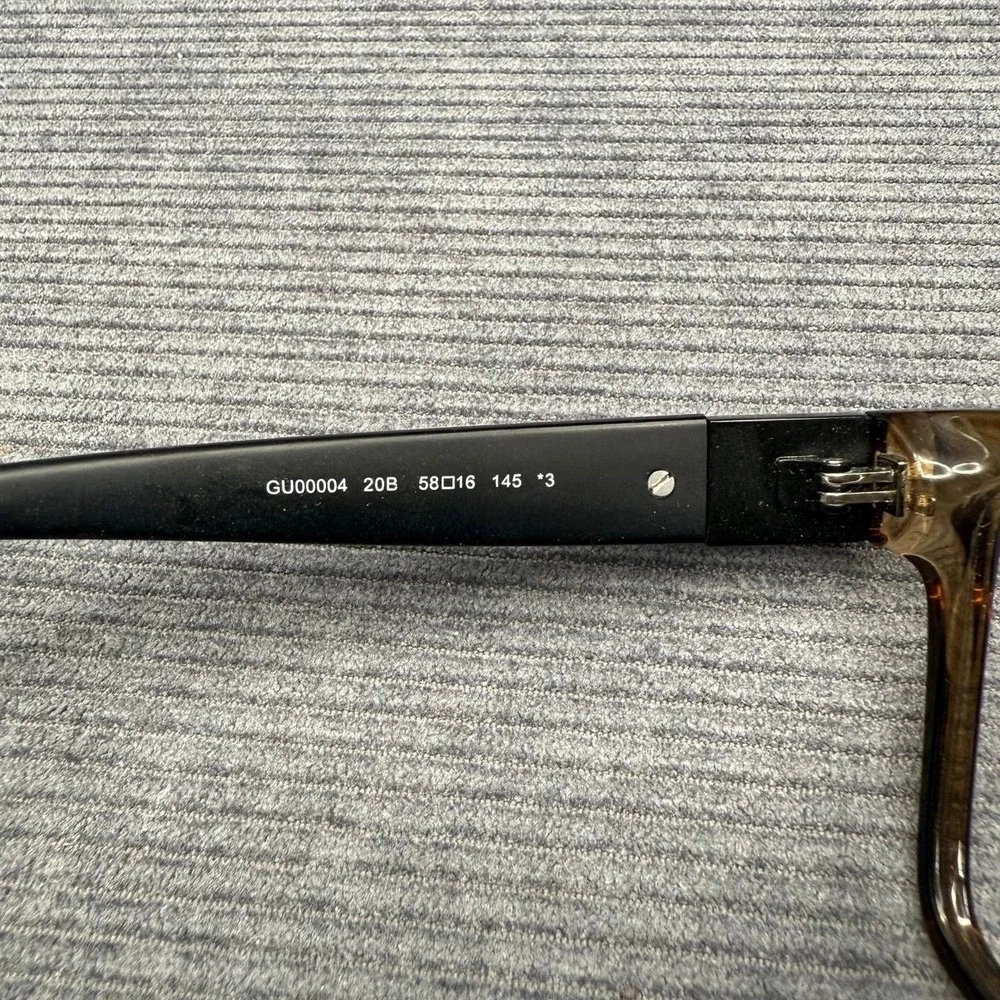 GUESS GU00004 20B Rectangular Eyeglasses Frames Brown Clear 58-16-145